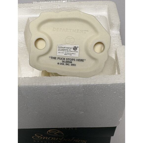 2001 Department 56 Snow Babies The Puck Stops Here w/Box - Picture 10 of 12